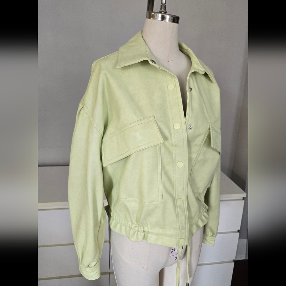 NWT 7 for all mankind faux leather jacket